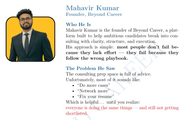 IIT Kharagpur Student Entrepreneur Mahavir Kumar Launches “The 30-Day Consulting Career Roadmap”